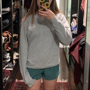 VS PINK Heather Gray Logo Crewneck Sweatshirt